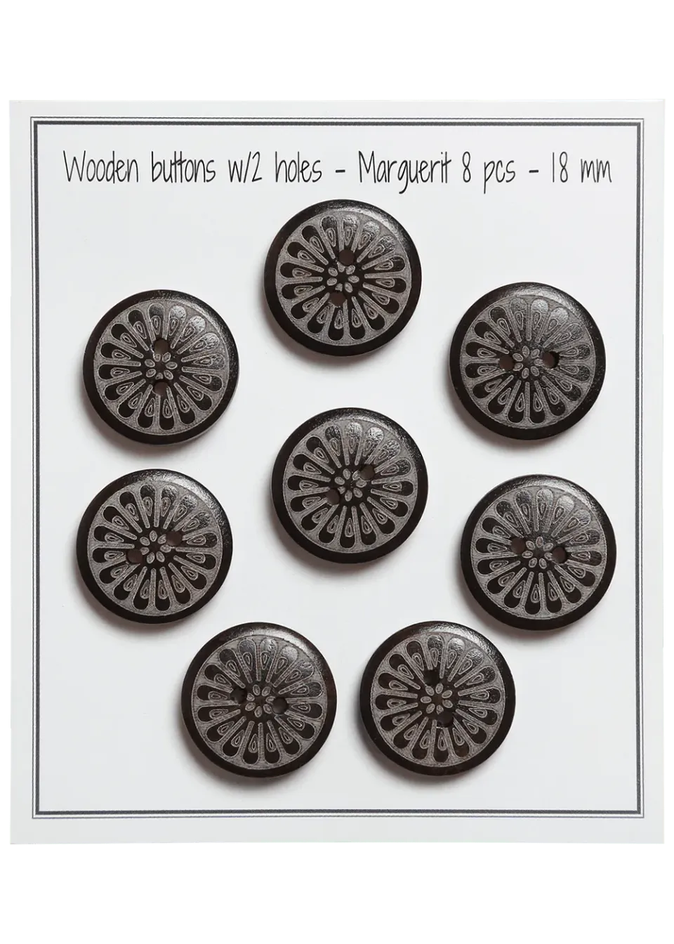 Go Handmade Marguerit Knöpfe 18 mm 8 Stk