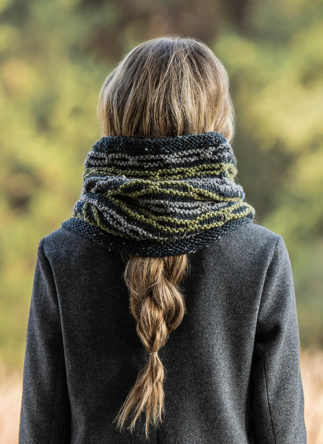 Blue Sky Fibers Chain of Lakes Cowl Strickanleitung Tweed