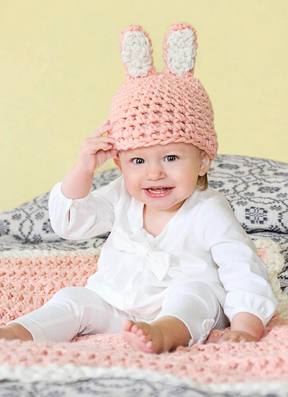 Blue Sky Fibers Bunny Hat Blankie Häkelanleitung PDF