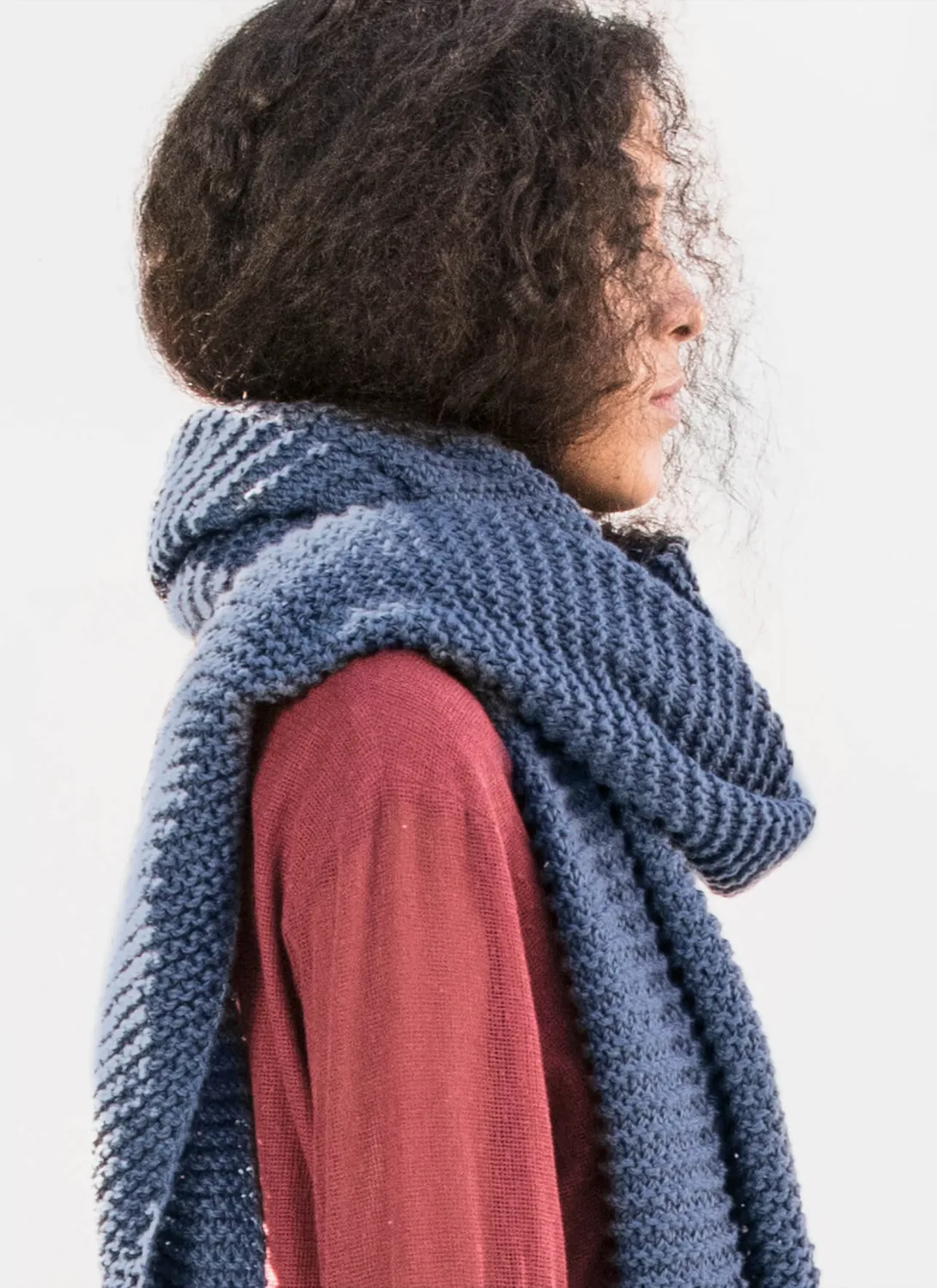 Blue Sky Fibers Classic Waverly Wrap Strickanleitung Bio-Baumwolle