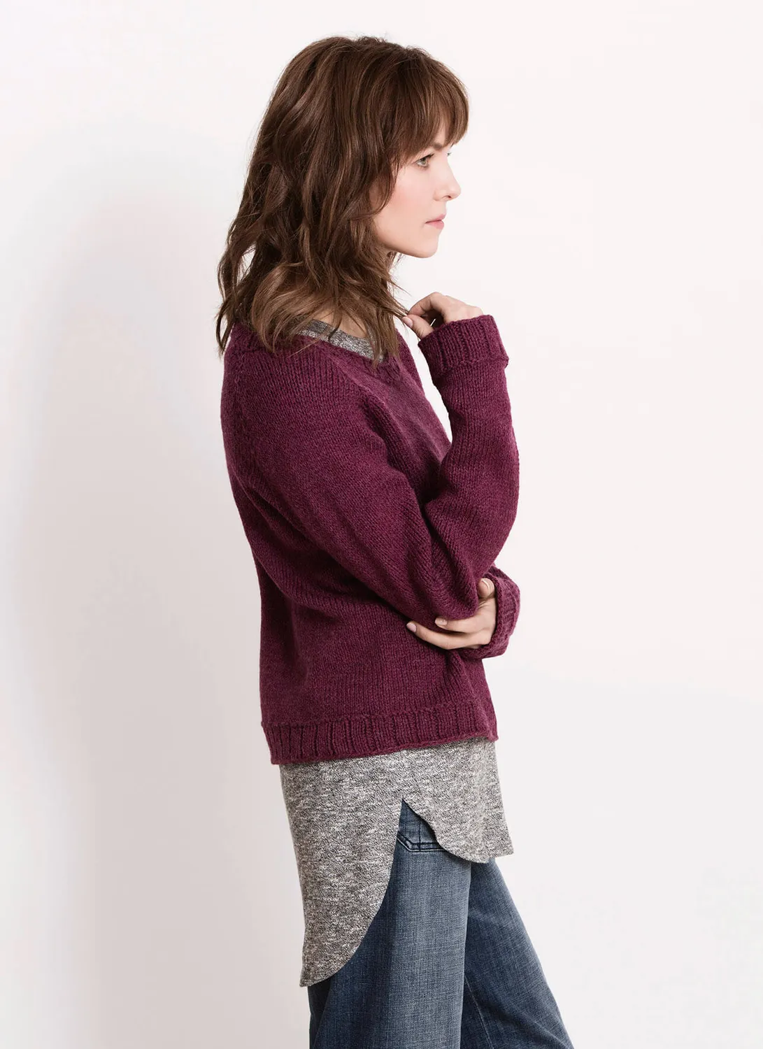 Blue Sky Fibers Cromwell Pullover Strickanleitung Top-Down