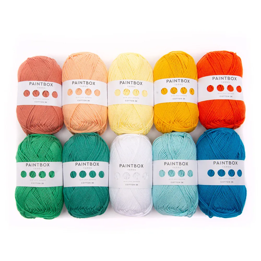 Paintbox Yarns Cotton DK Temperature Blanket Garn 10x50g bunt