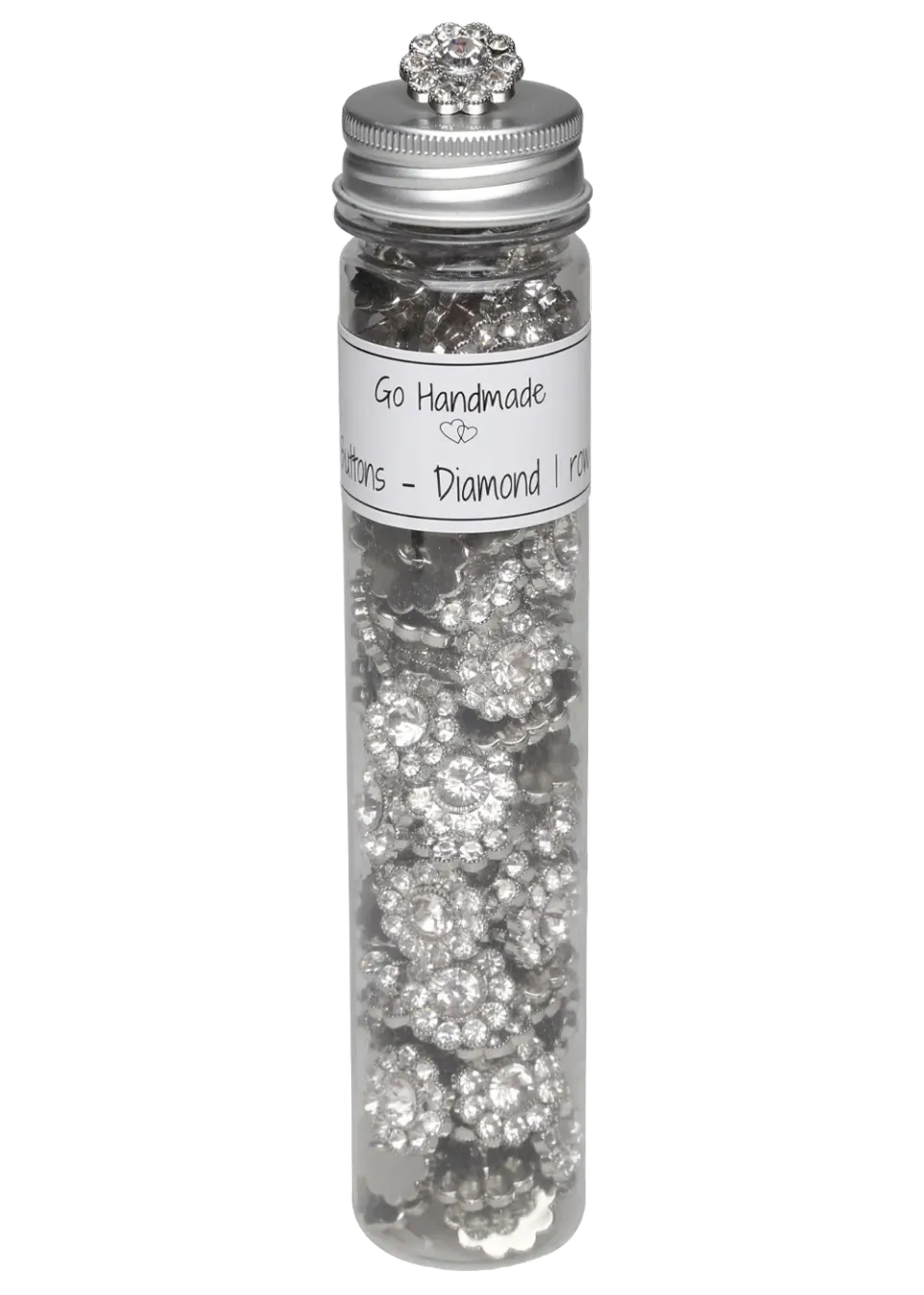 Go Handmade Diamond 1-row Strassknöpfe Dose 90 Stk