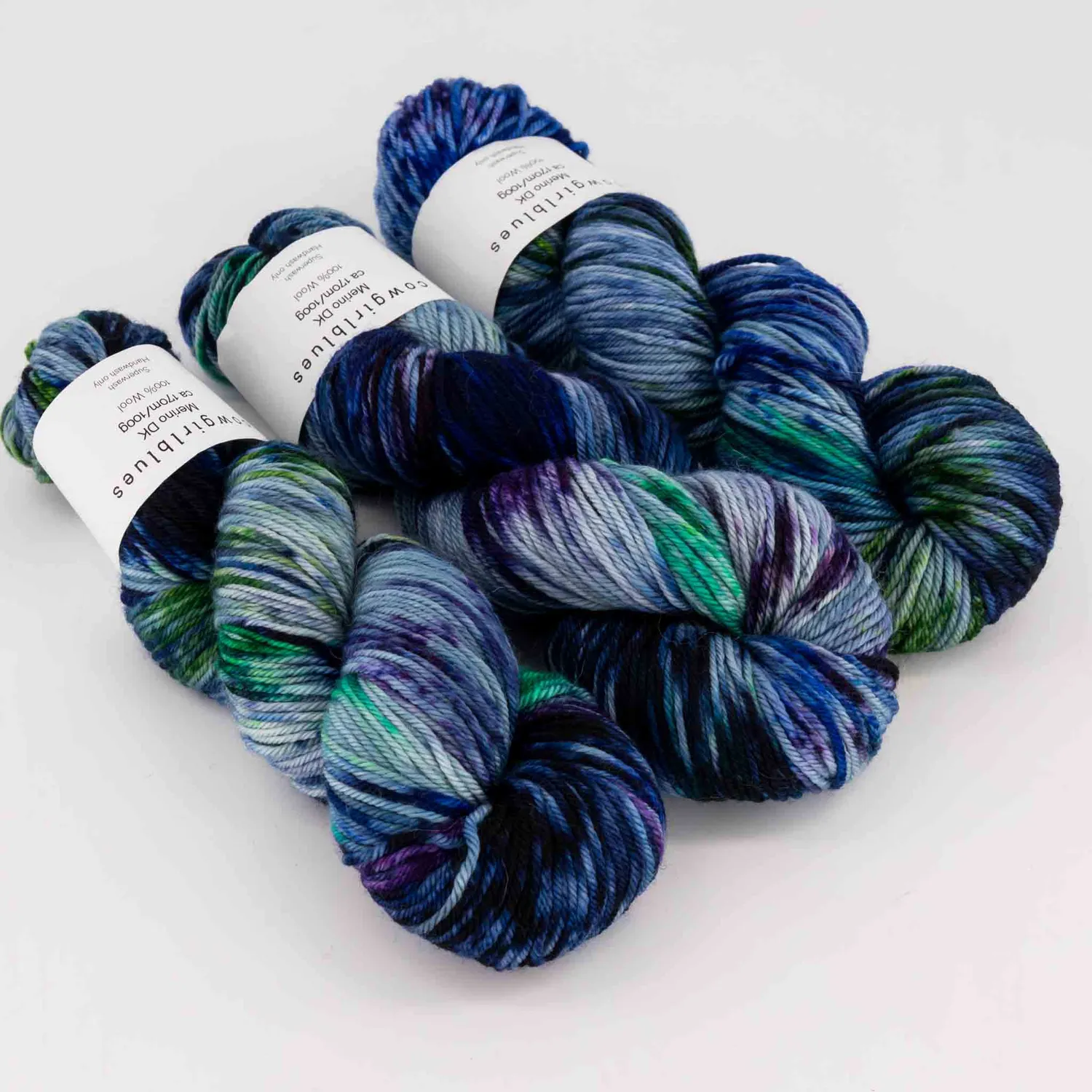 Cowgirlblues Merino DK Say a Little Prayer Strickgarn blau-grün