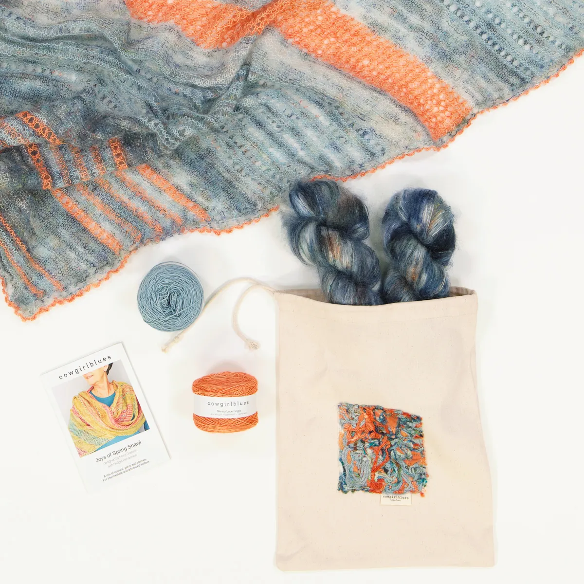 Cowgirlblues Joys of Spring Shawl Strickkit Tuch
