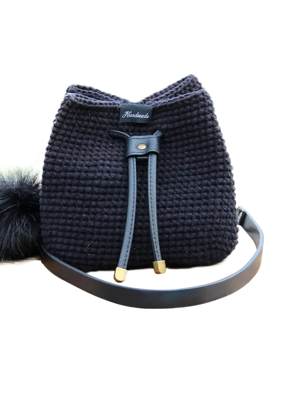 Go Handmade Bucket Bag Häkelanleitung 17 cm Lederboden