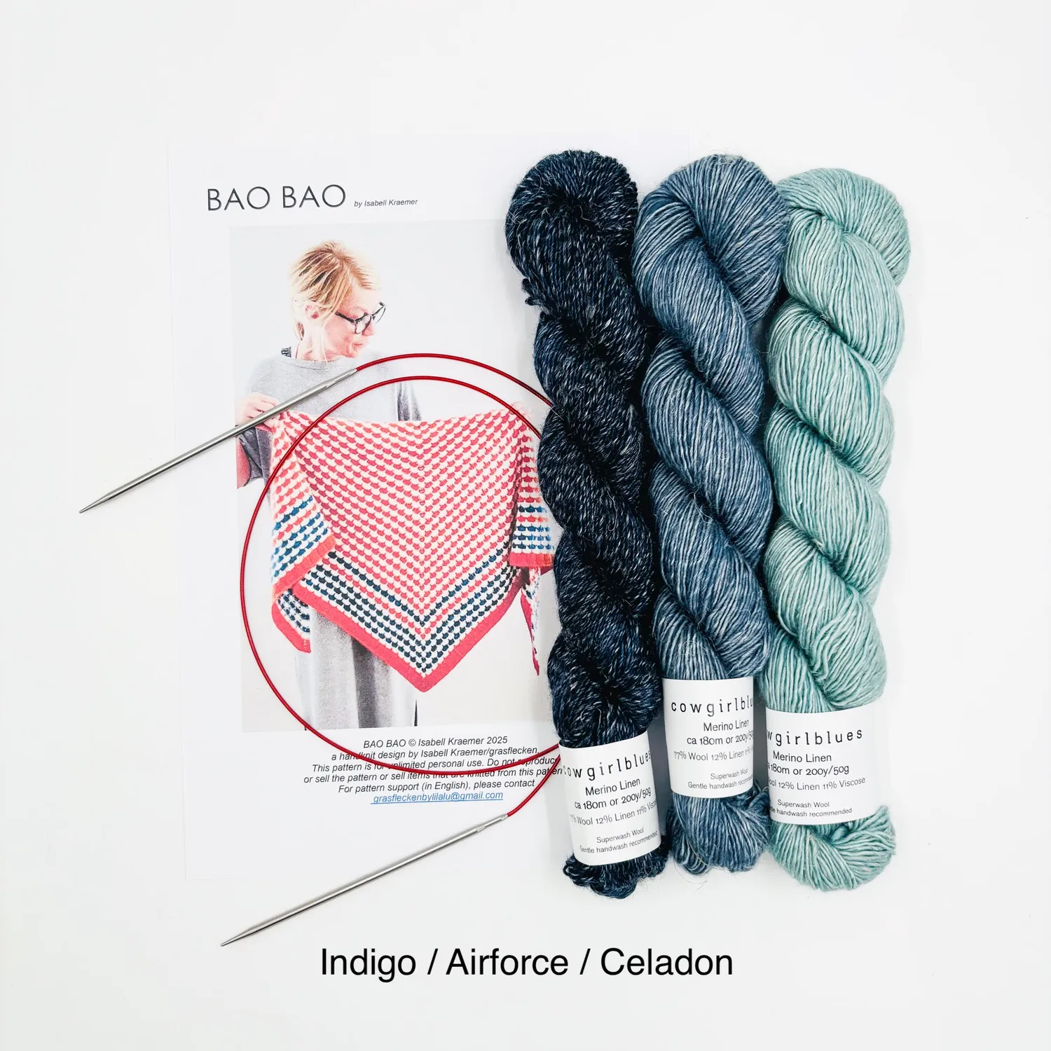 Cowgirlblues Bao Bao Shawl Strickset Merino-Leinen 250g
