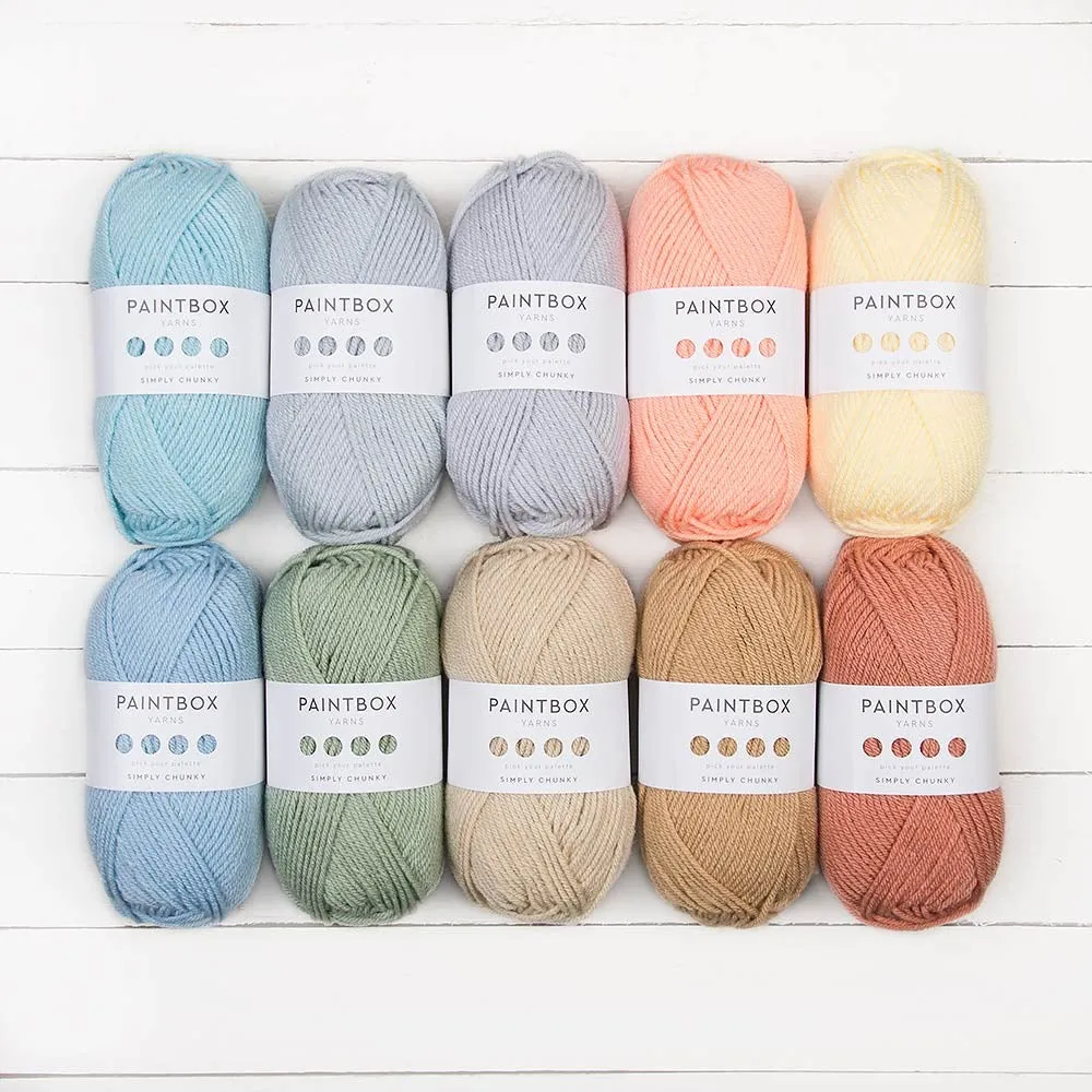 Paintbox Yarns Simply Chunky Wolle 10x100g Over The Rainbow Acryl