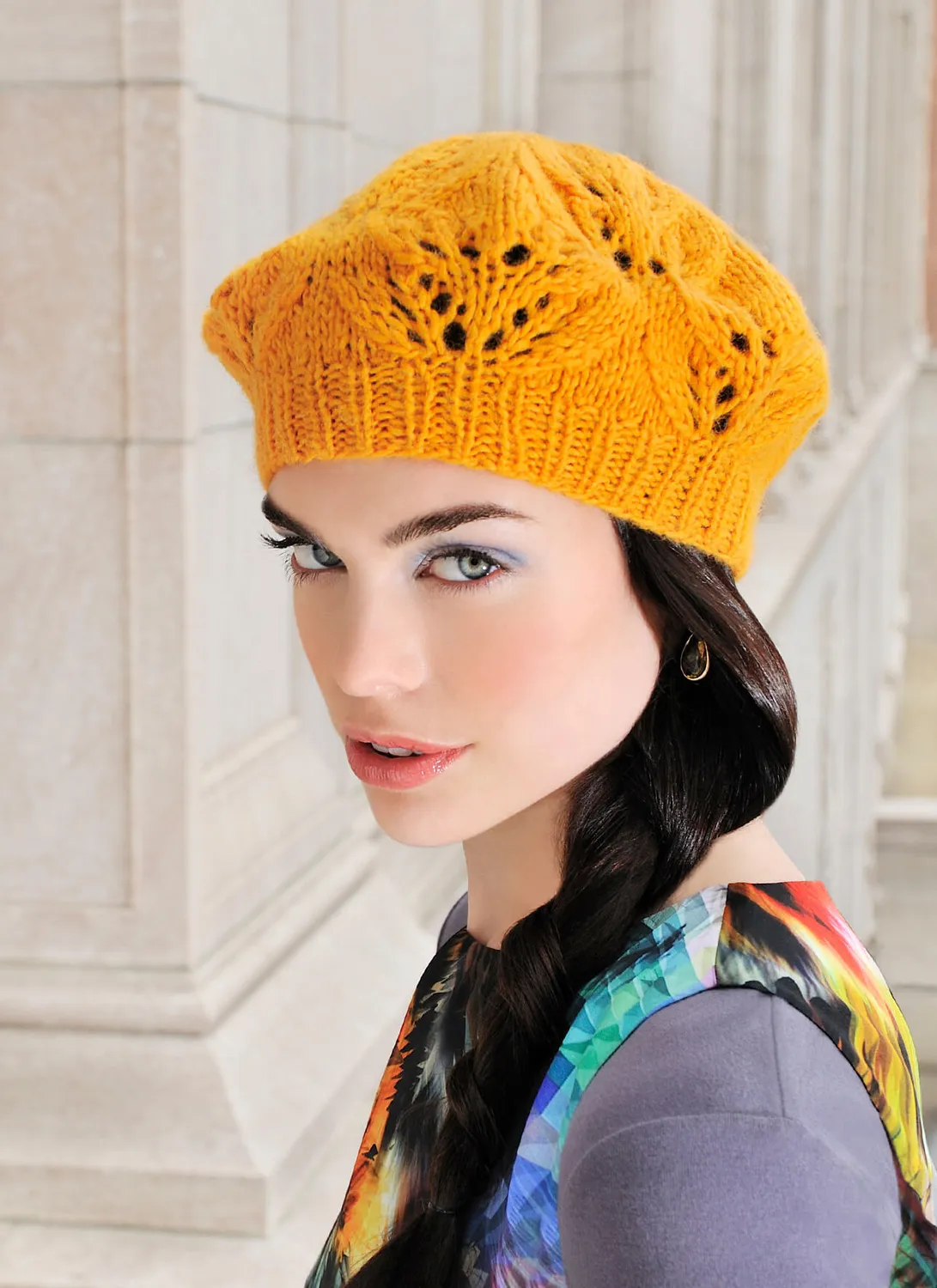 Blue Sky Fibers Classic Series Café Beret Strickanleitung CB3 Spitze