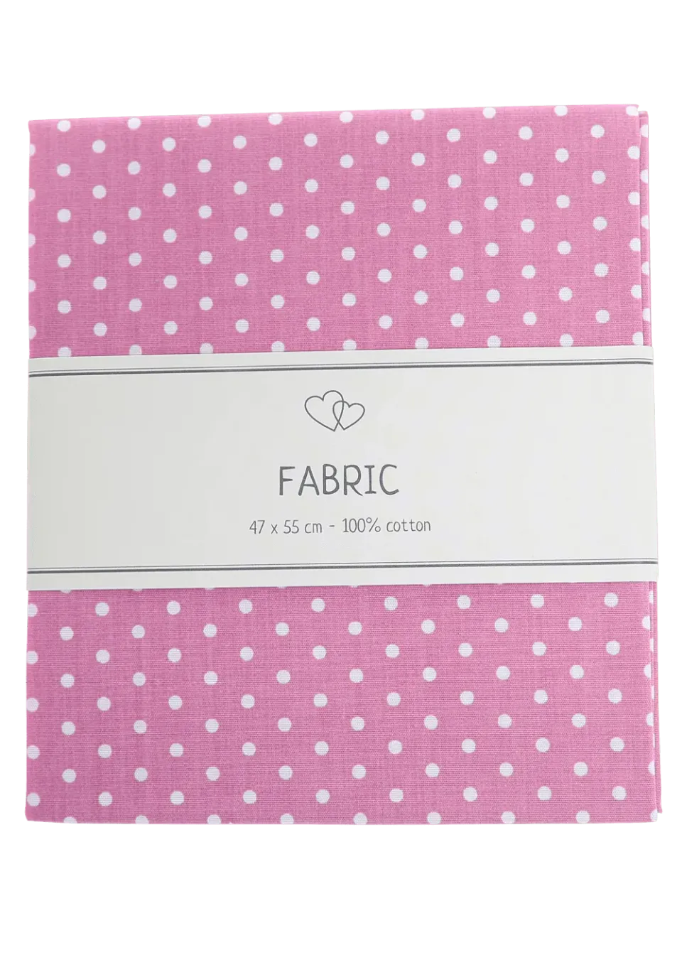 Go Handmade Bomuld Baumwollstoff 47x55cm Pink Punkte