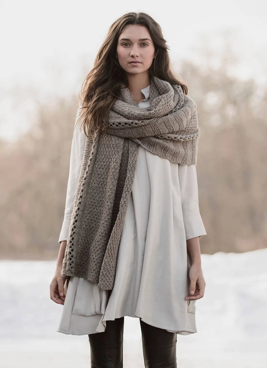 Blue Sky Fibers Classic Series Endless Wrap Strickanleitung Textur
