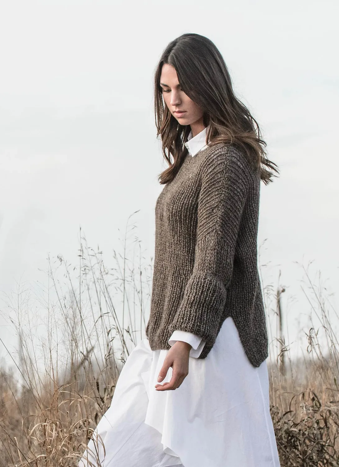 Blue Sky Fibers Classic Preston Pullover Strickanleitung Techno