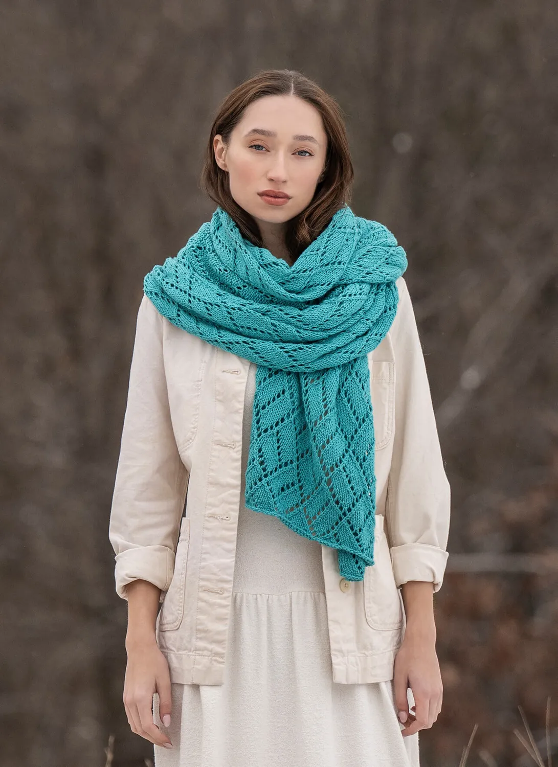 Blue Sky Fibers Classic Series Sunlight Wrap Strickanleitung Baumwolle