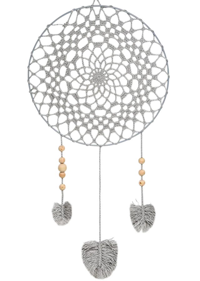 Go Handmade Traumfänger Metallringe mit Holzperlen Häkelset