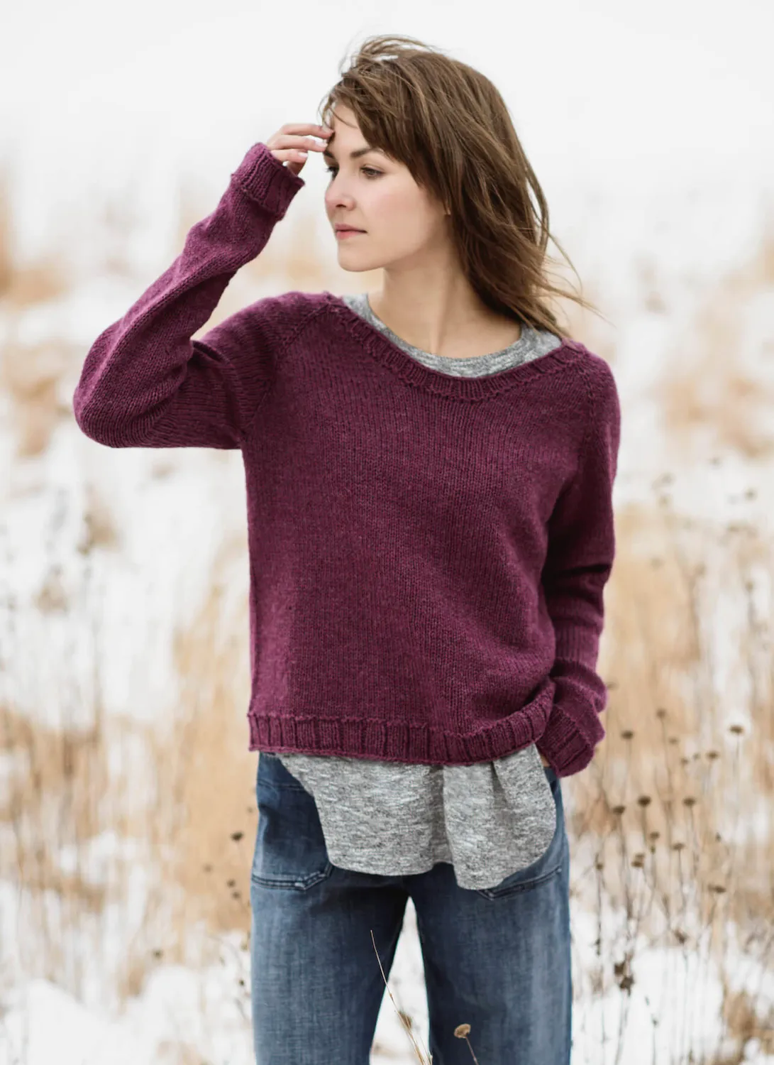 Blue Sky Fibers Cromwell Pullover Strickanleitung Top-Down