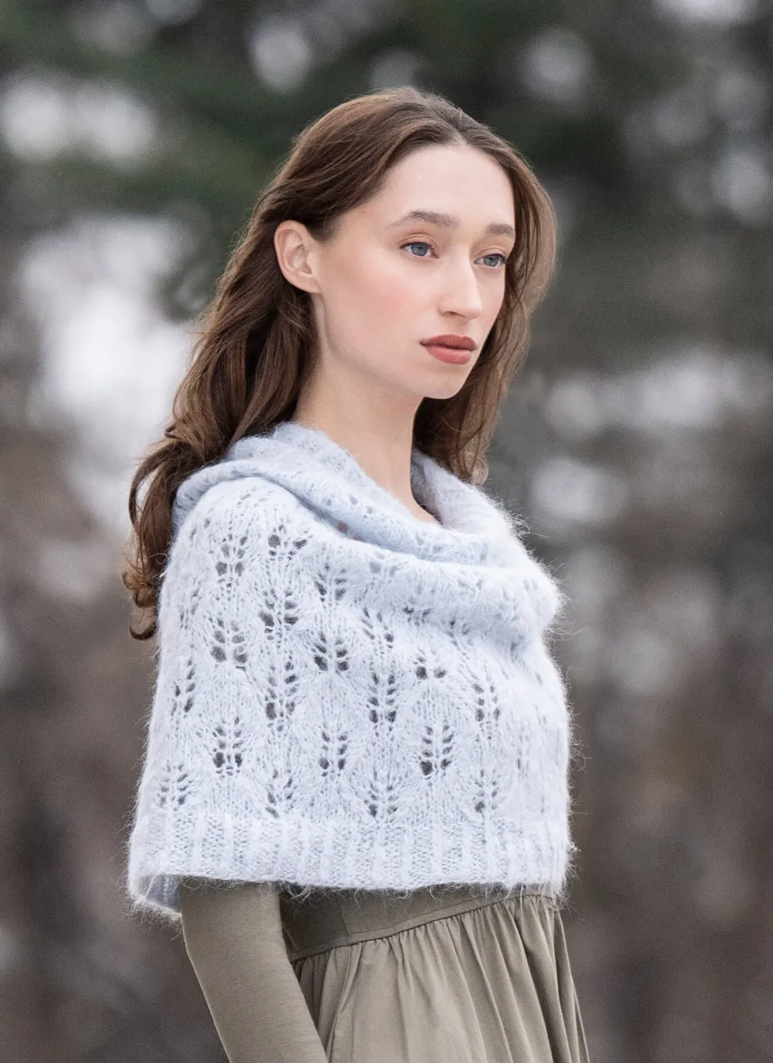 Blue Sky Fibers Rime Frost Snood Strickanleitung Lace-Loop