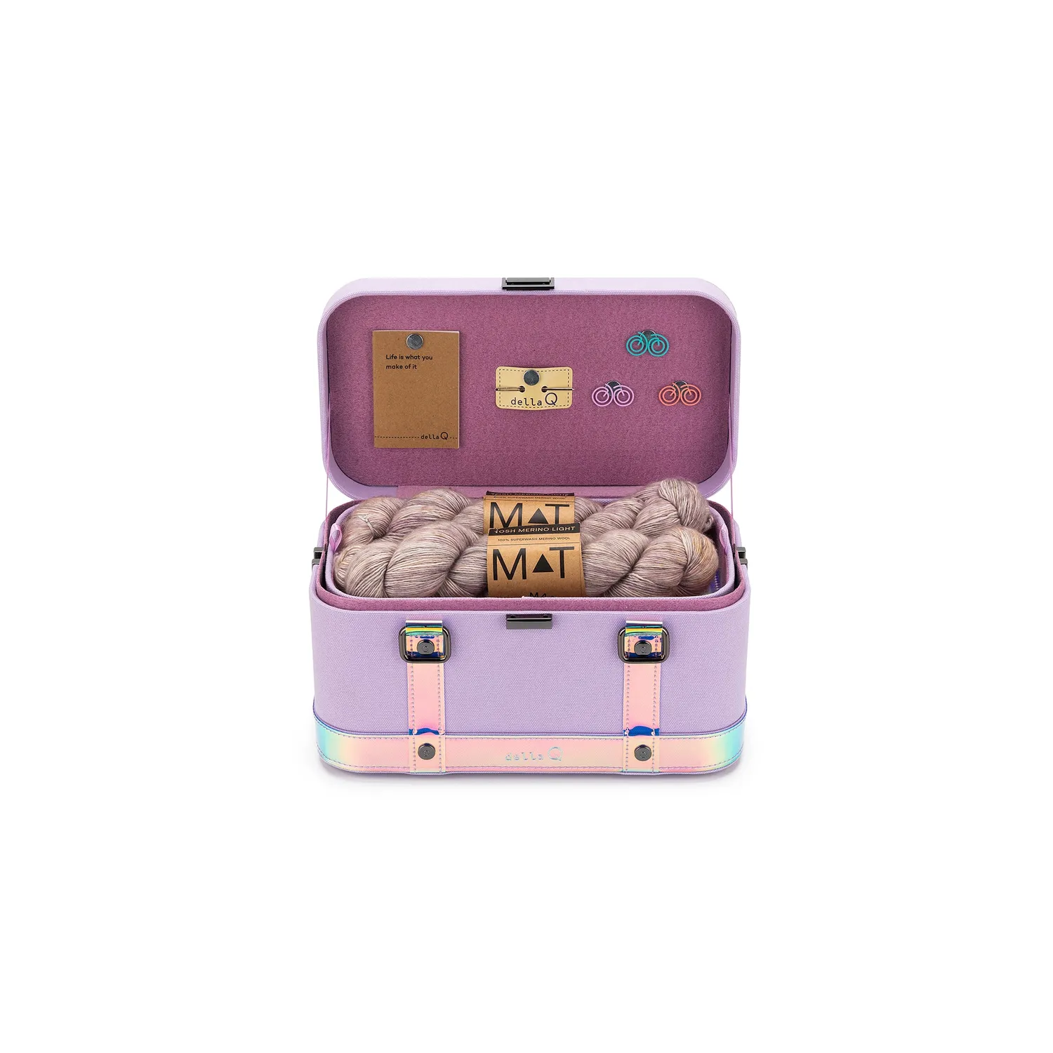 della Q Maker's Train Case Twilight Stricktasche Canvas