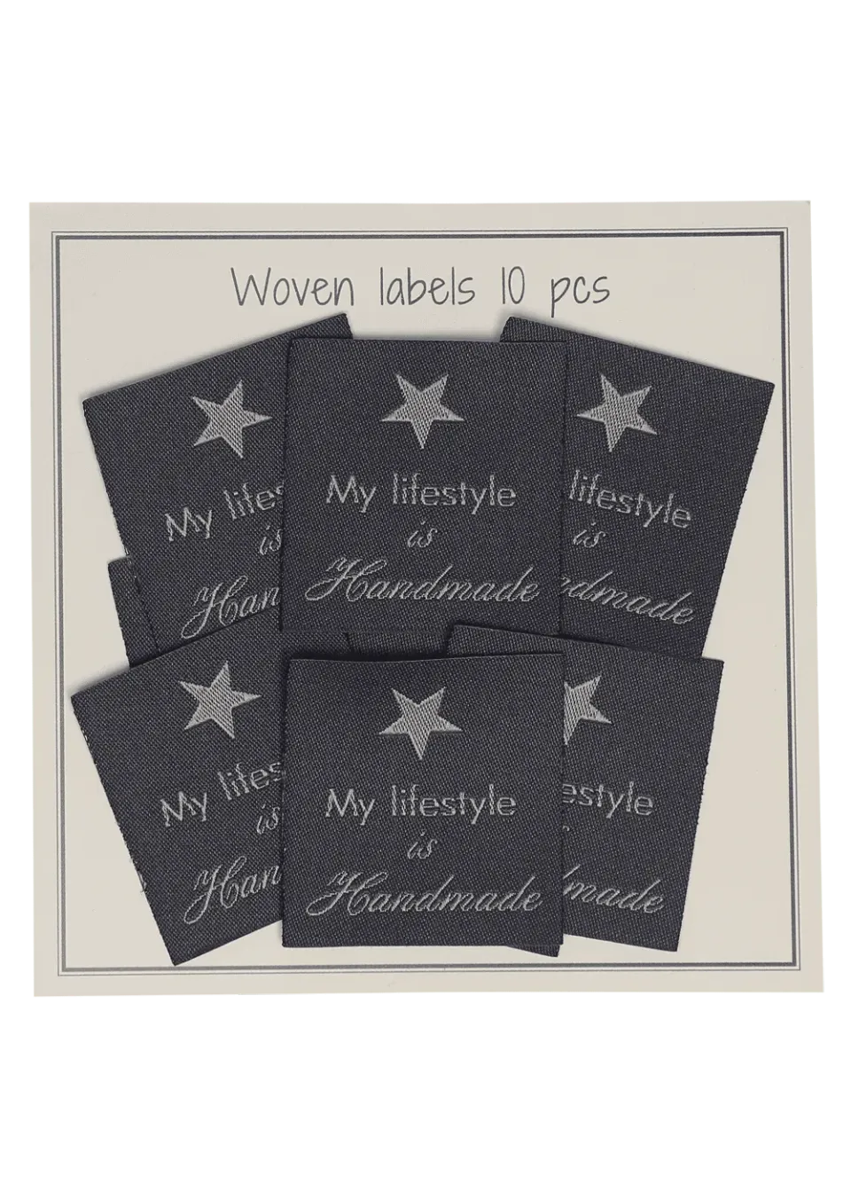Go Handmade My lifestyle is handmade Webetiketten grau 10 Stk.