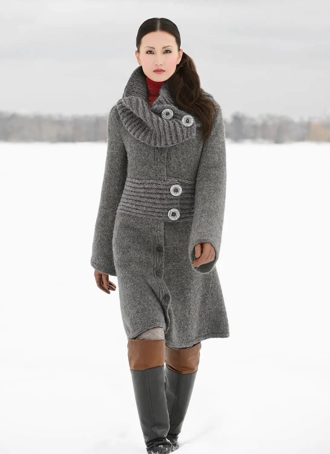 Blue Sky Fibers Moscow Coat Strickanleitung Mantel