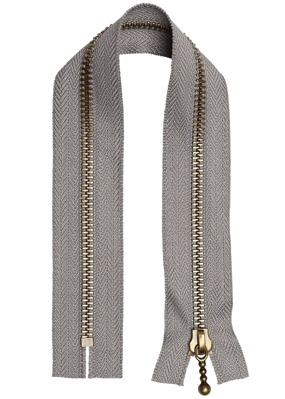 Go Handmade Metall-Reißverschluss 35 cm silber