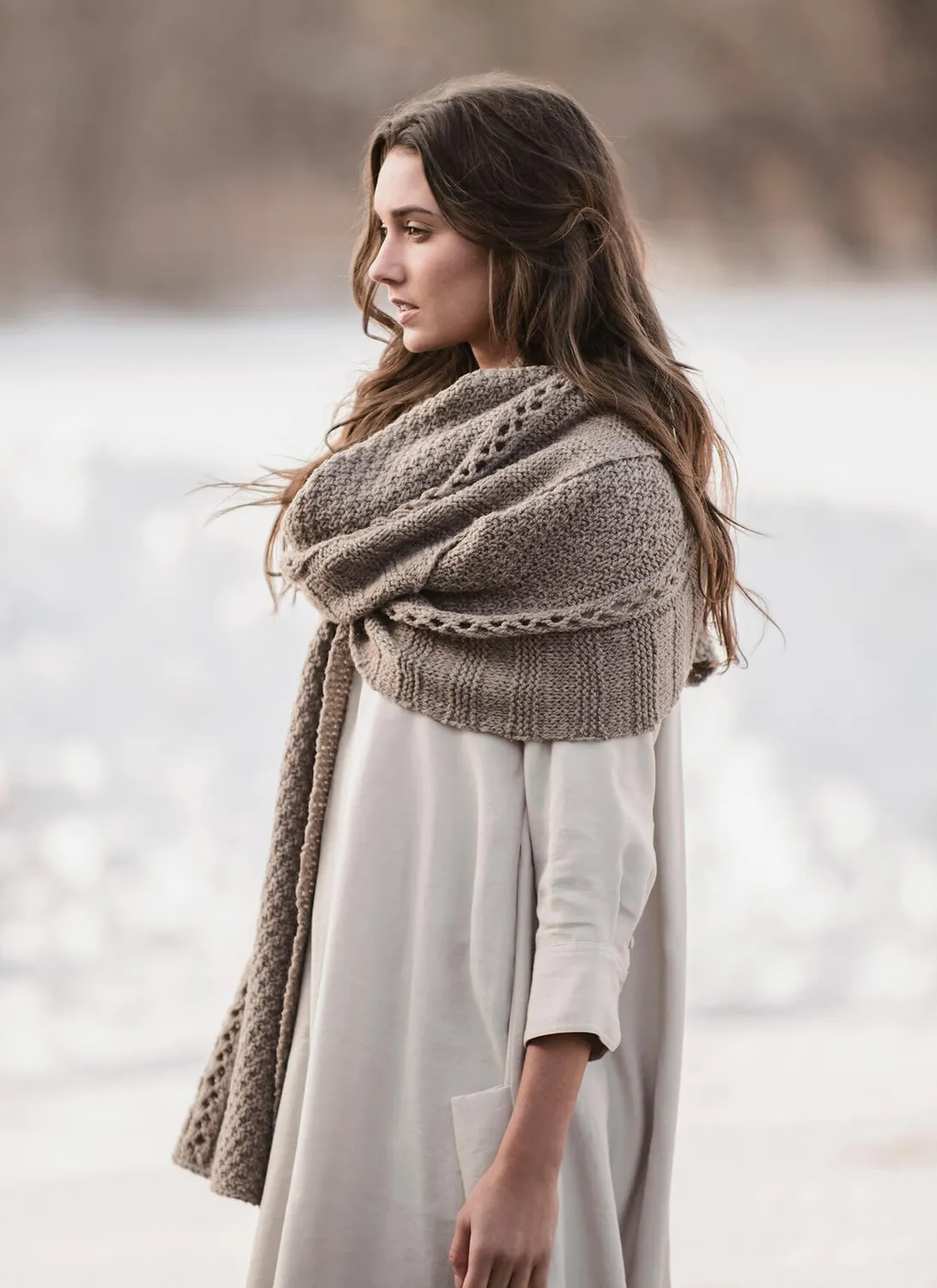 Blue Sky Fibers Classic Series Endless Wrap Strickanleitung Textur