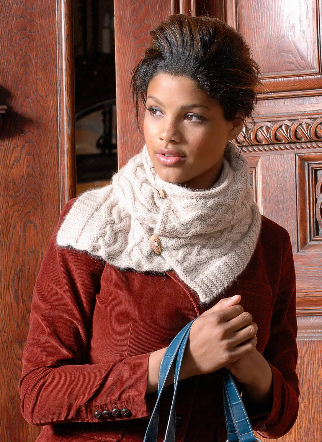 Blue Sky Fibers Classic Cabled Cowl Strickanleitung Zopf