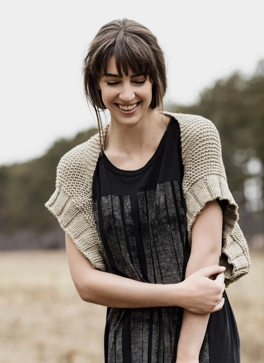 Blue Sky Fibers Classic Series Afton Shrug Strickanleitung Bio-Baumwolle
