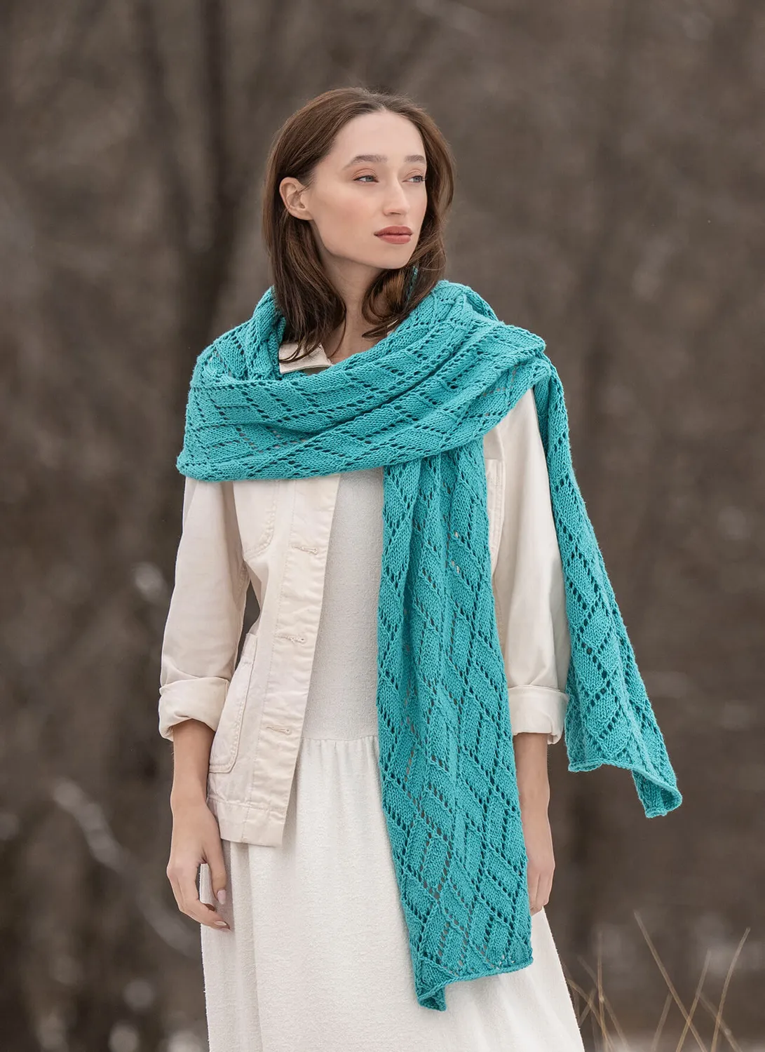 Blue Sky Fibers Classic Series Sunlight Wrap Strickanleitung Baumwolle