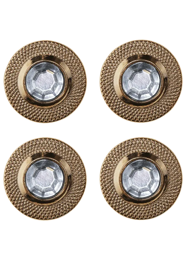 Go Handmade Bling Buttons D17mm Strassknöpfe 4er
