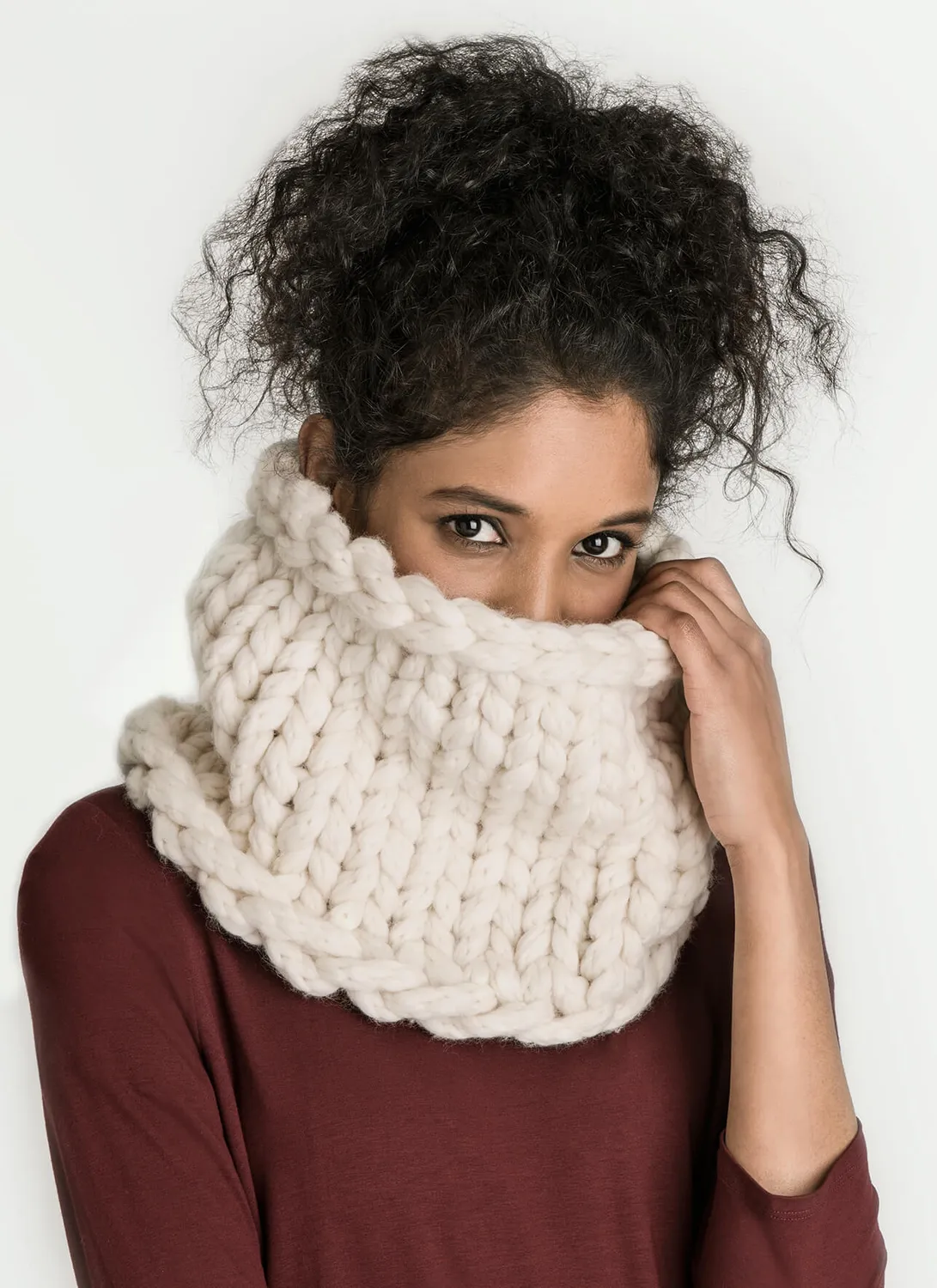 Blue Sky Fibers Jasper Jumbo Cowl Strickanleitung Nadel 25 mm