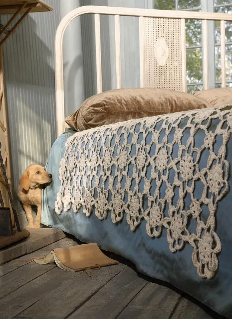 Blue Sky Fibers Classic Crochet Coverlet CRC Häkelanleitung