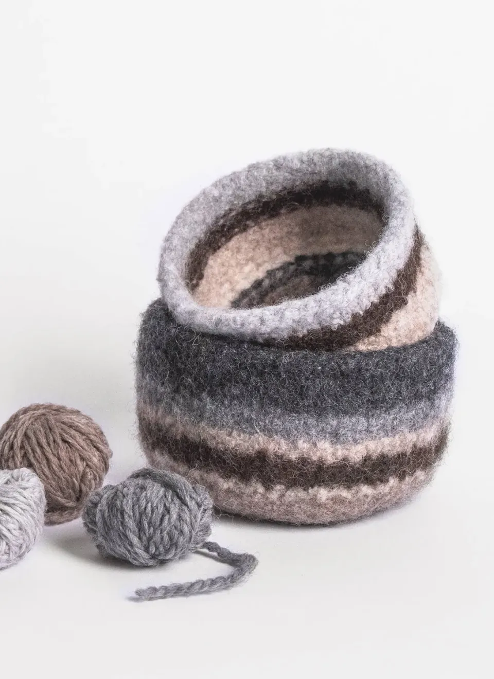 Blue Sky Fibers Fairmont Bowls Strickanleitung Filzschalen