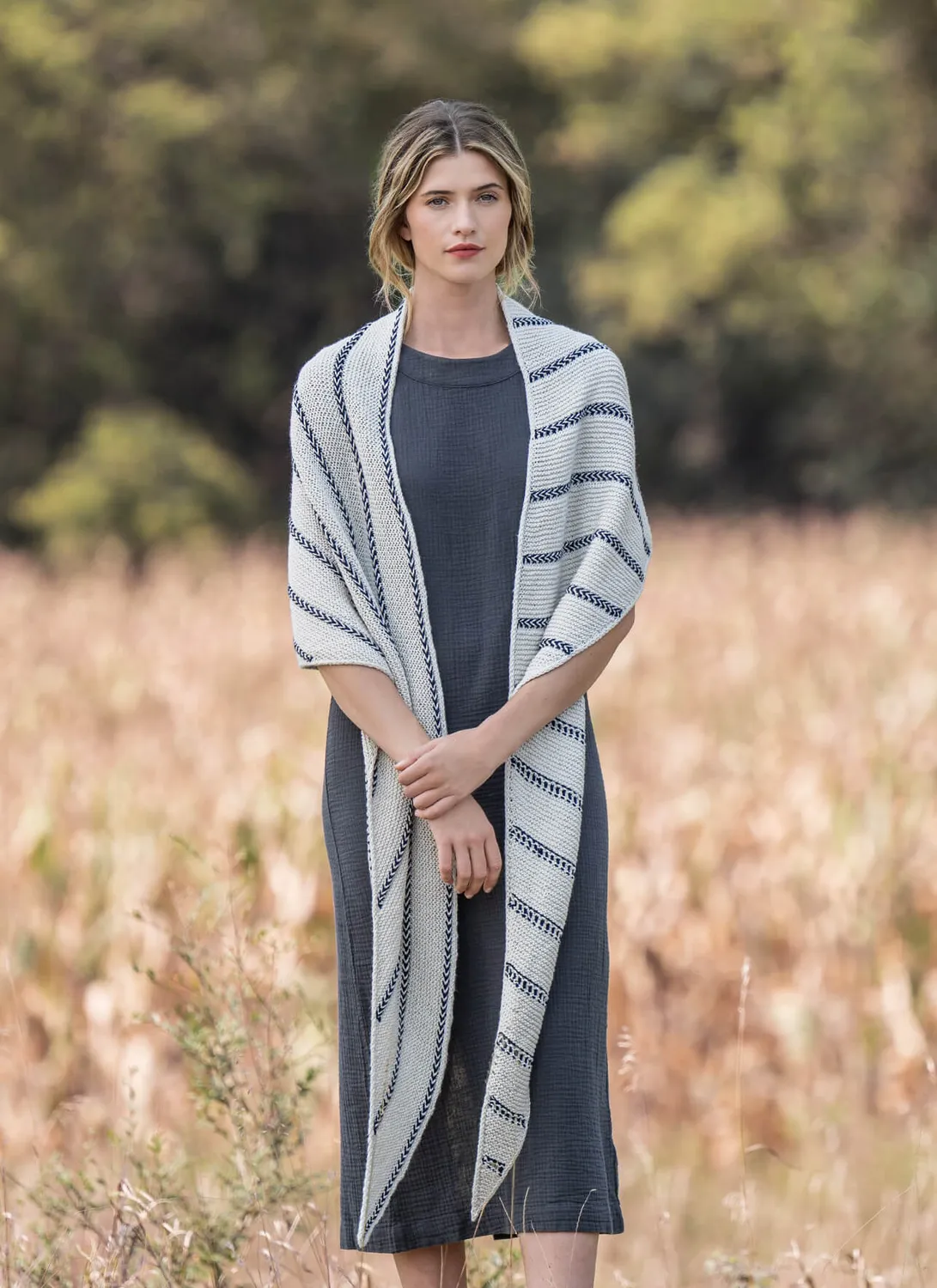 Blue Sky Fibers Vineyard Haven Shawl Strickanleitung Tuch