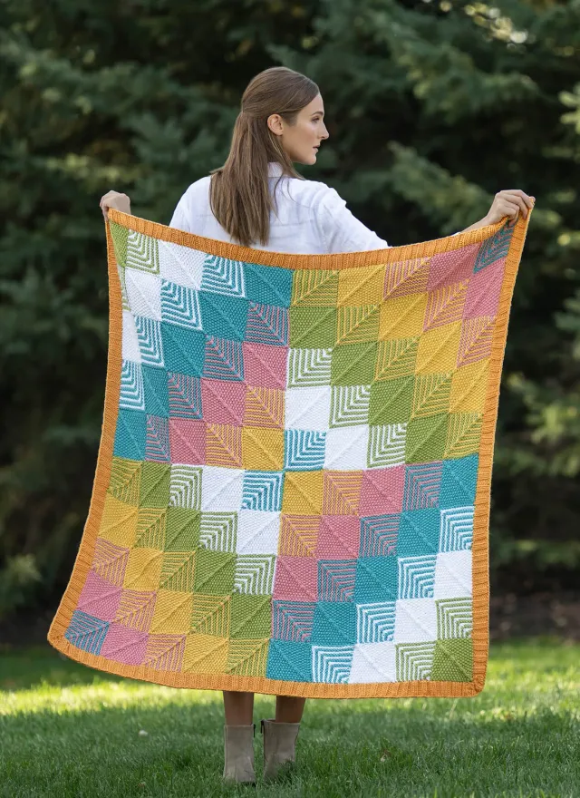 Blue Sky Fibers Classic Endless Summer 202603 Strickanleitung Decke Quadrate