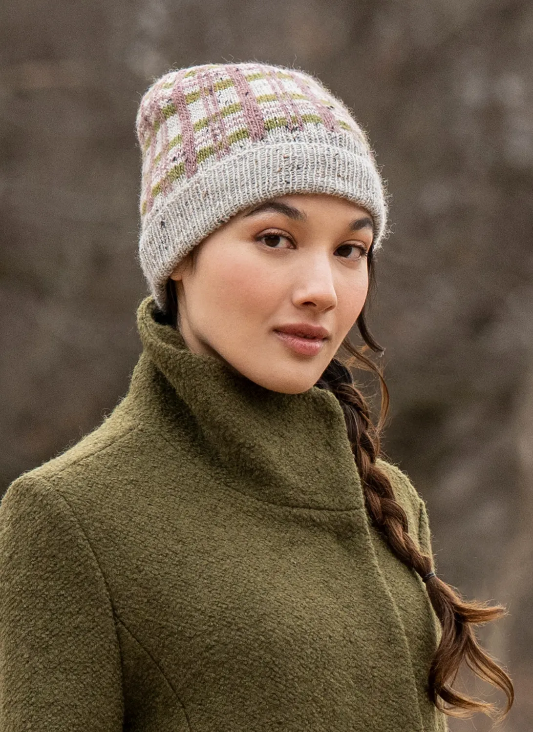 Blue Sky Fibers Classic Highland Plaid Hat Strickmütze 202633