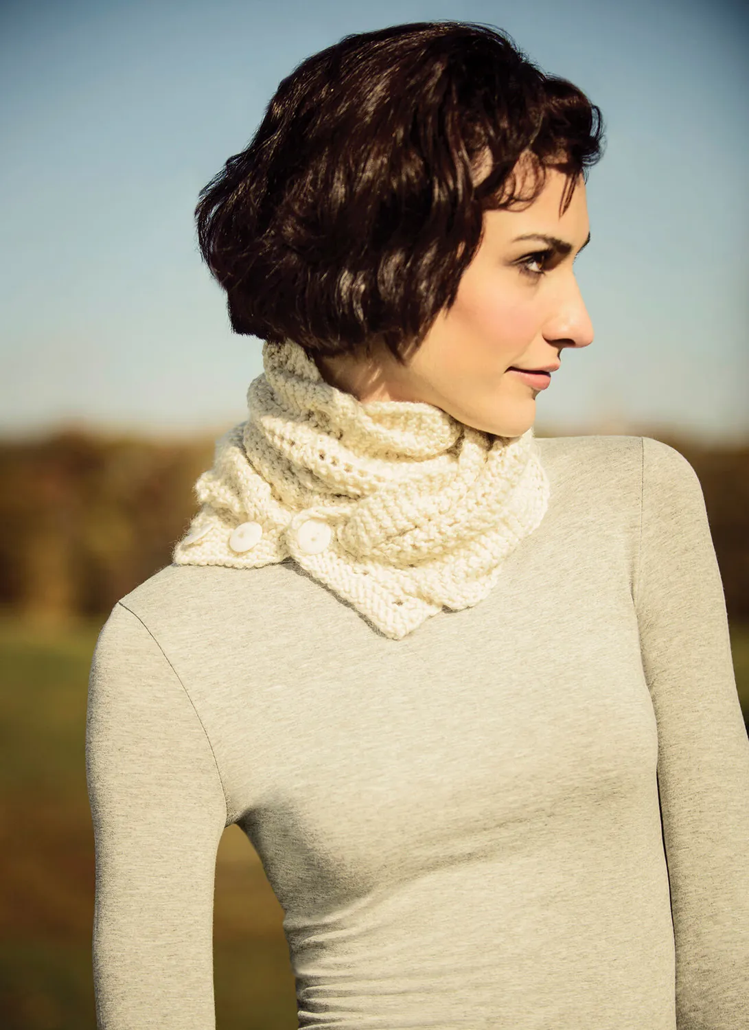 Blue Sky Fibers Classic Series North Hollow Cowl Strickanleitung Zopf